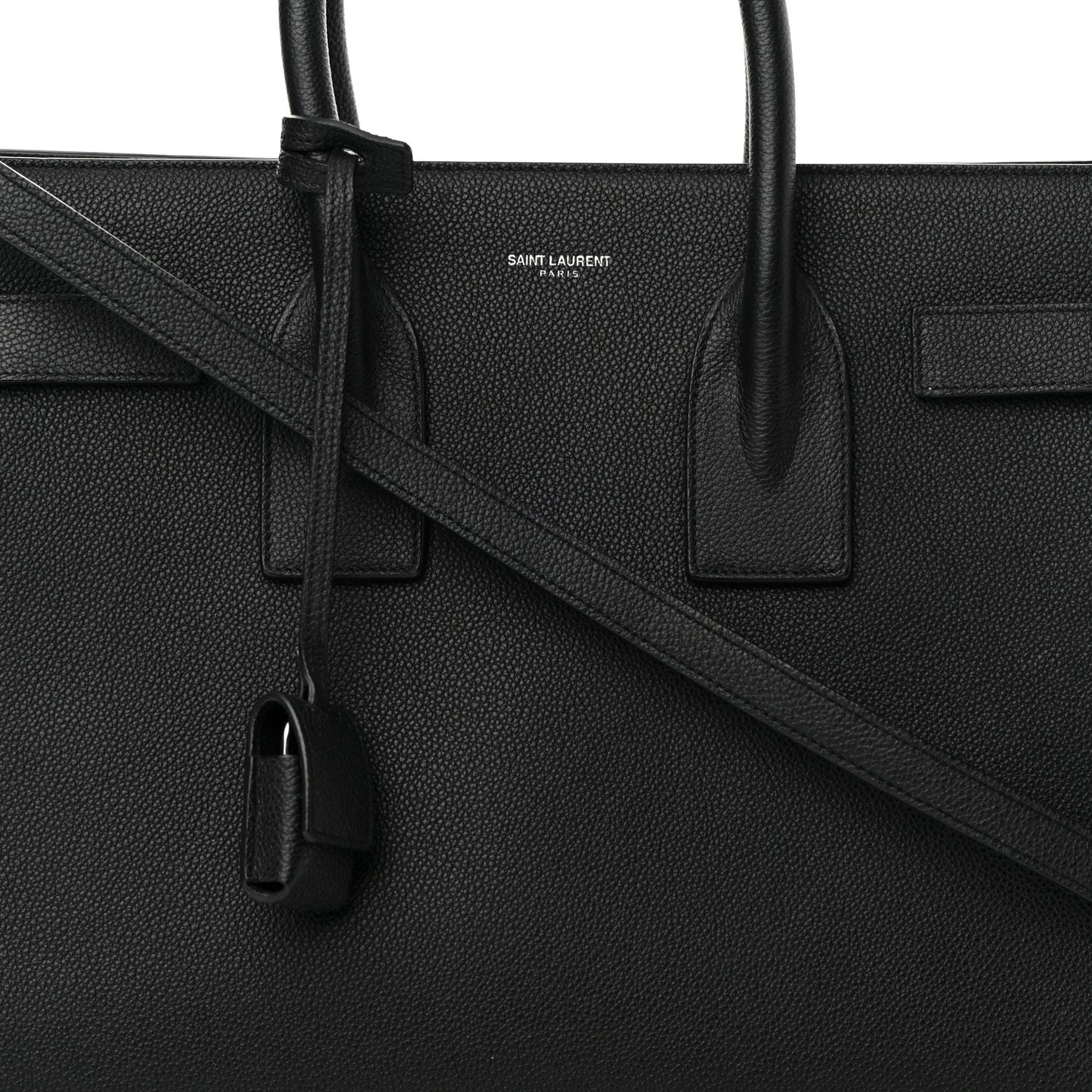Grained Calfskin Small Sac De Jour Black