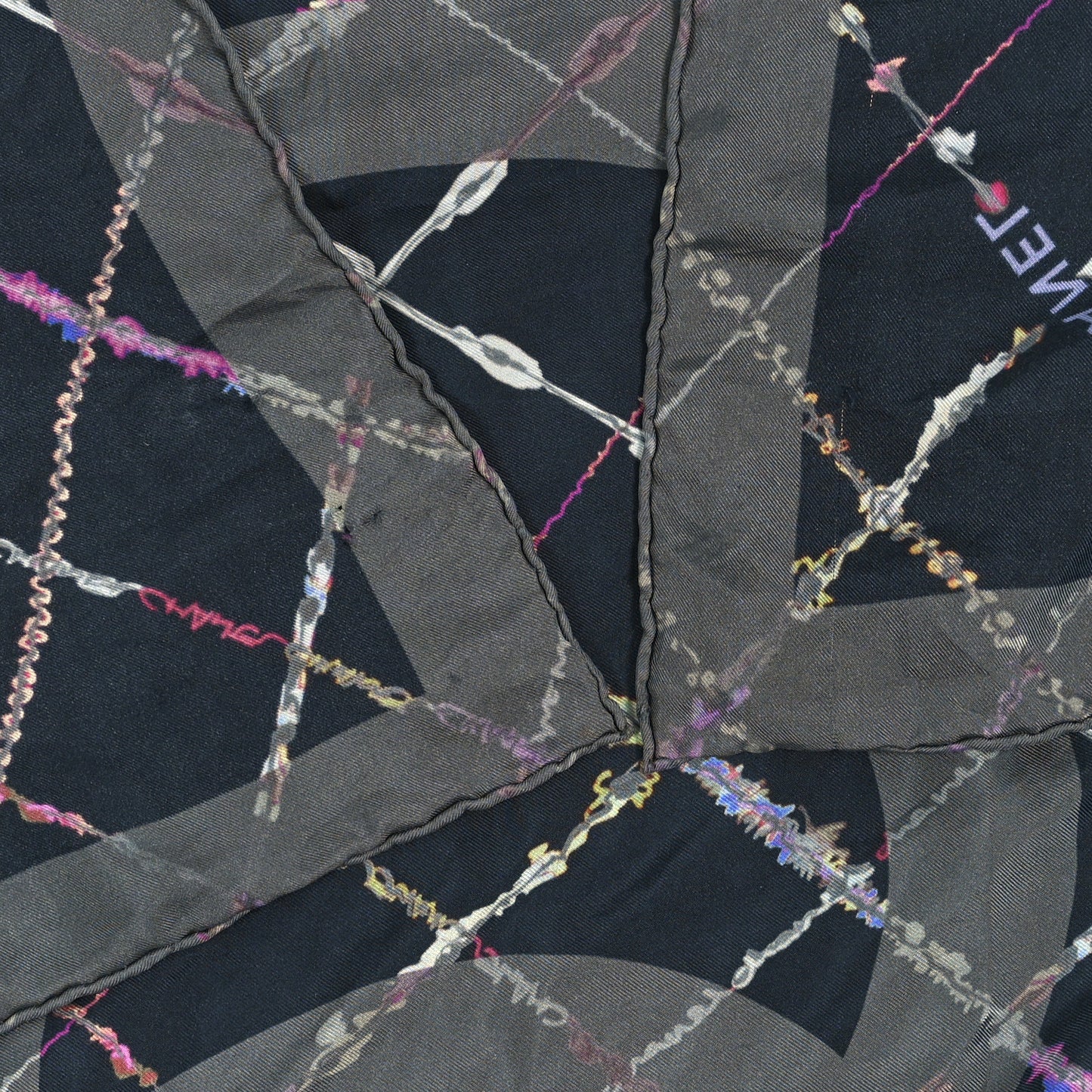 Silk CC Logo Square Scarf Multicolor