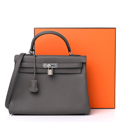 Hermes Togo Kelly Retourne 32 Etain 12 of 12