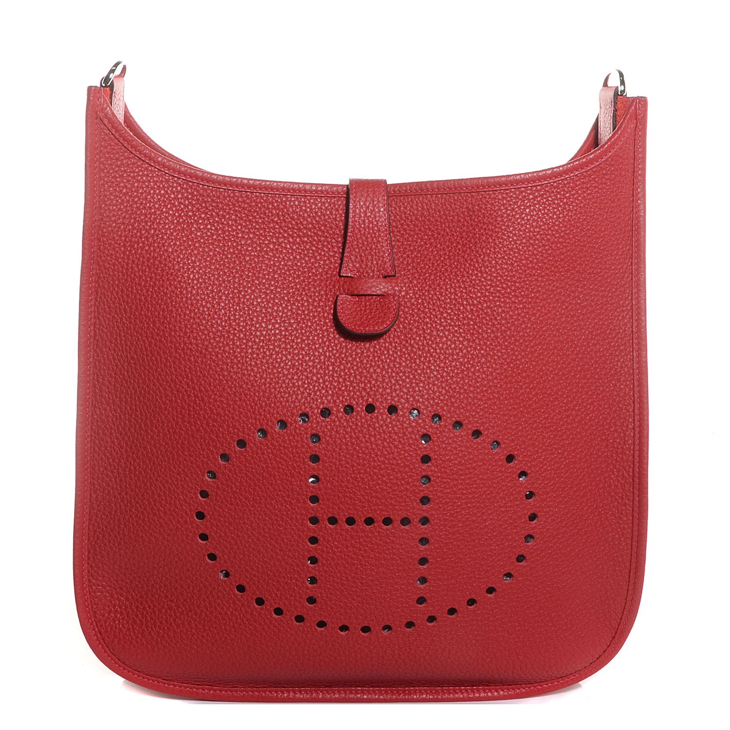 Hermes Taurillon Clemence Evelyne III GM Rouge Casaque 1 of 15