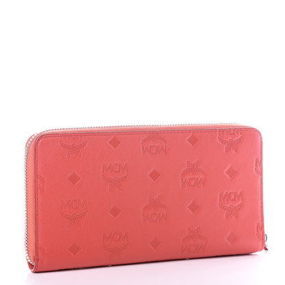MCM Calfskin Ottomar Large Zip Around Wallet Marigold Orange 2 of 10
