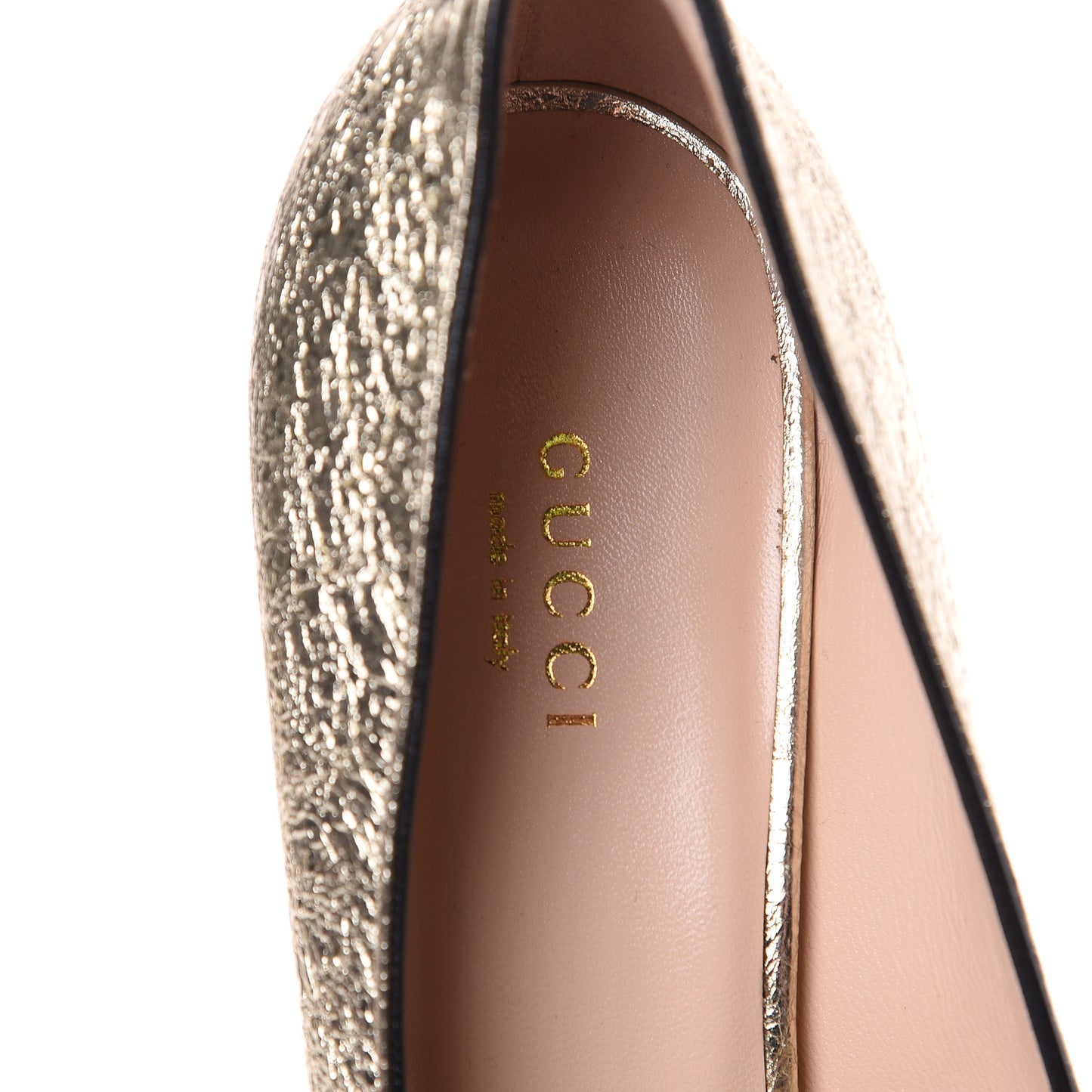 Galassia GG Marmont Fringe Platform Loafer Pumps 38 Platino