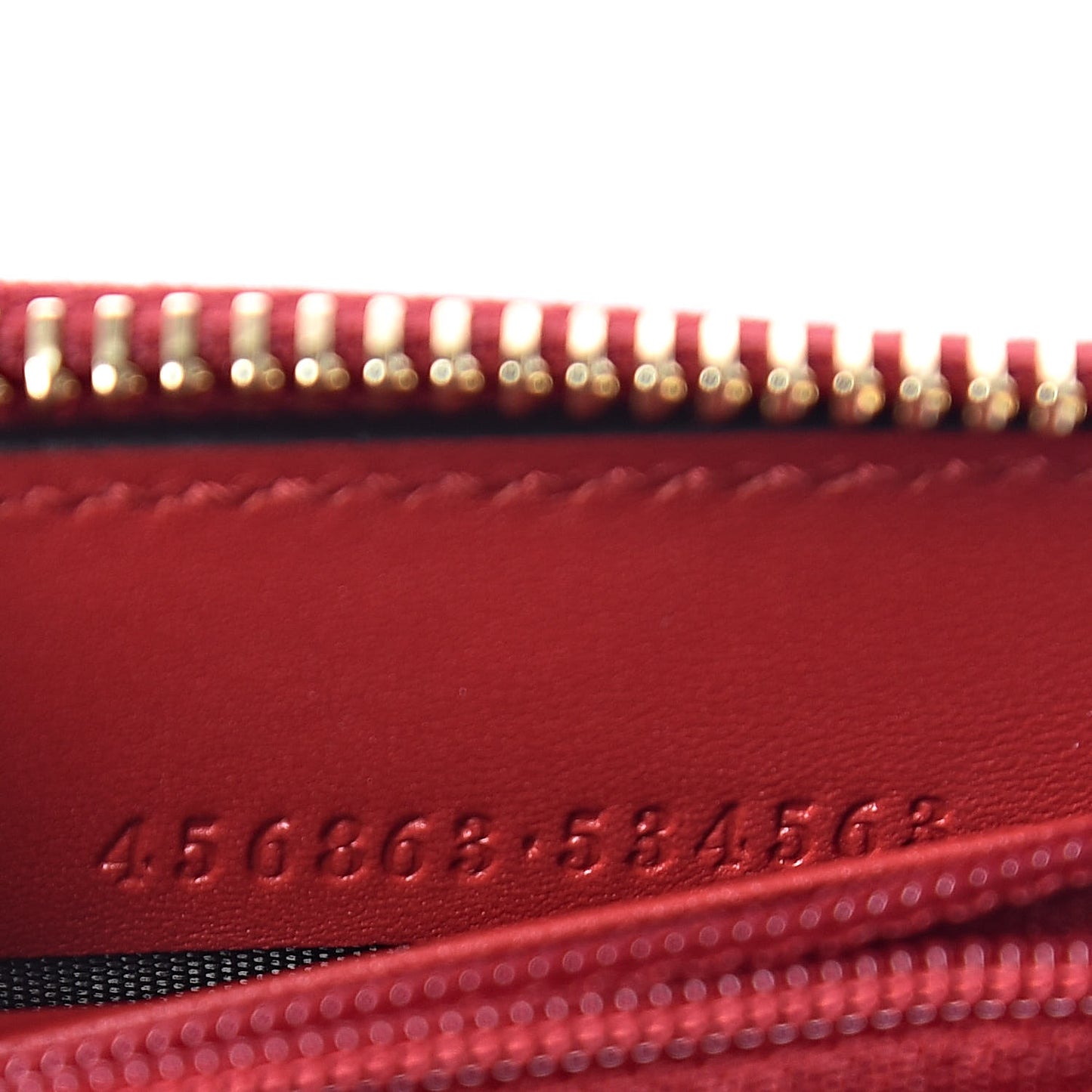 GG Supreme Monogram Kingsnake Heart Embroidered Zip Around Wallet Red