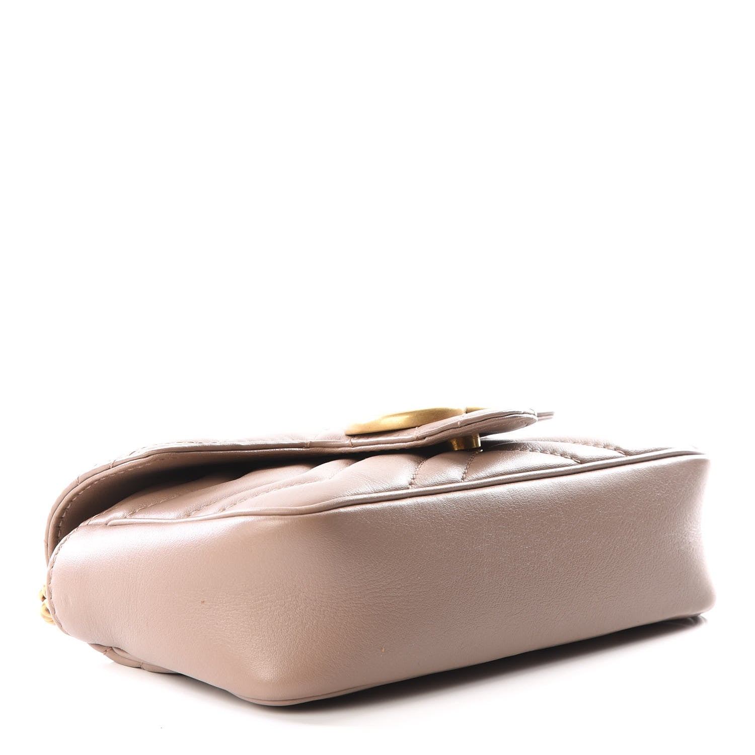 Gucci Calfskin Matelasse Super Mini GG Marmont Shoulder Bag Porcelain Rose 3 of 9