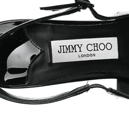 Jimmy Choo Patent Amel 50 Slingback Pumps 39.5 Black 8 of 11