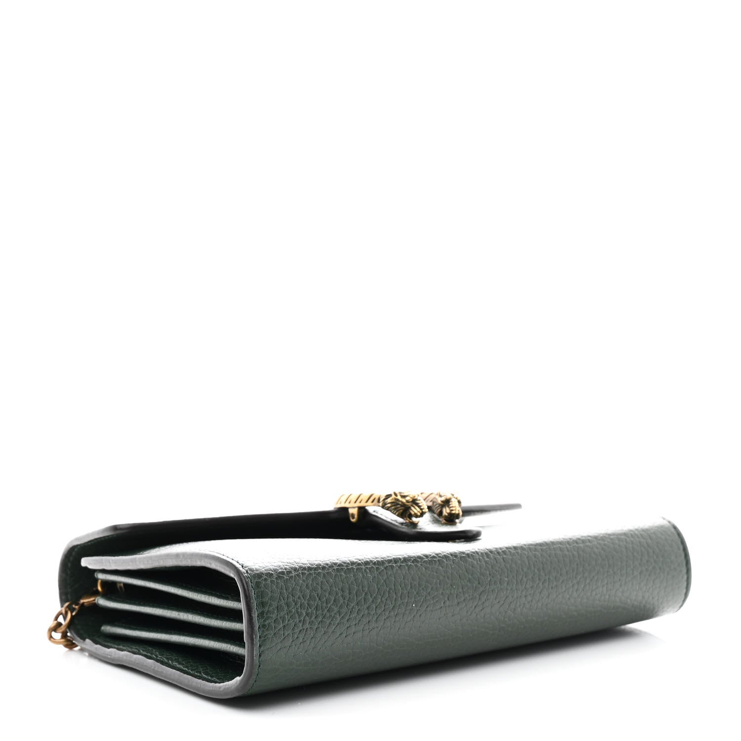 Gucci Calfskin Garden Dionysus Chain Wallet Emerald 4 of 13