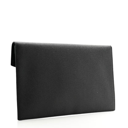 Saint Laurent Grain De Poudre Uptown Pouch Black 3 of 10