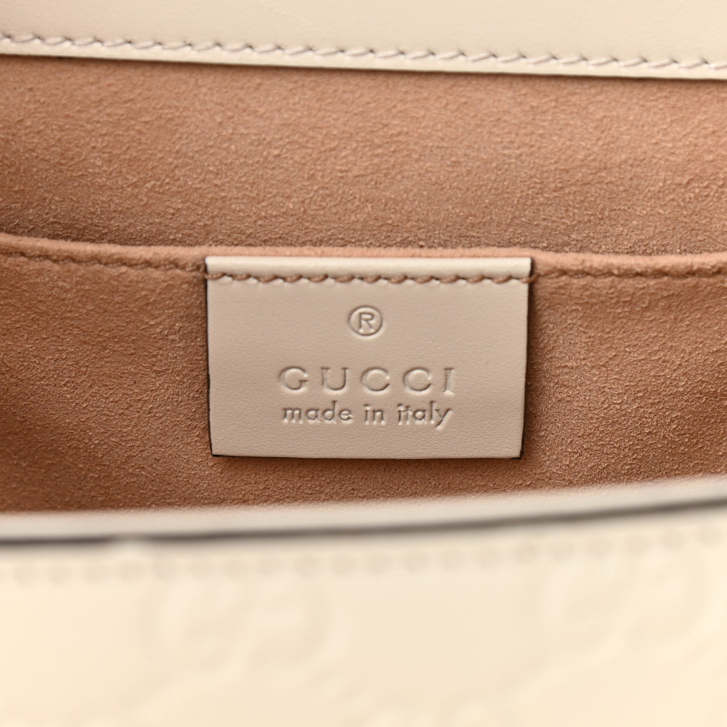 Guccissima Small Padlock Shoulder Bag White