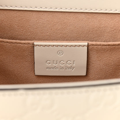 Gucci Guccissima Small Padlock Shoulder Bag White 6 of 10
