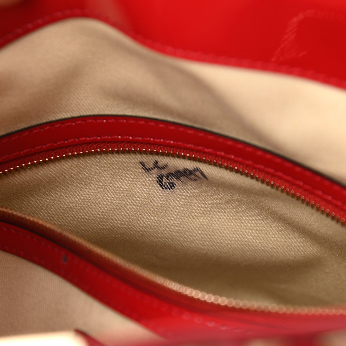 Patent Rockstud Dome Satchel Red