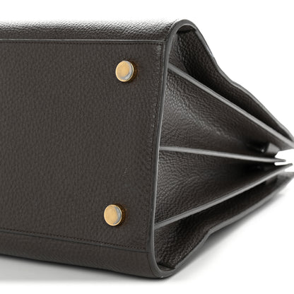 Saint Laurent Grained Calfskin Large Sac de Jour Carryall Earth 10 of 16