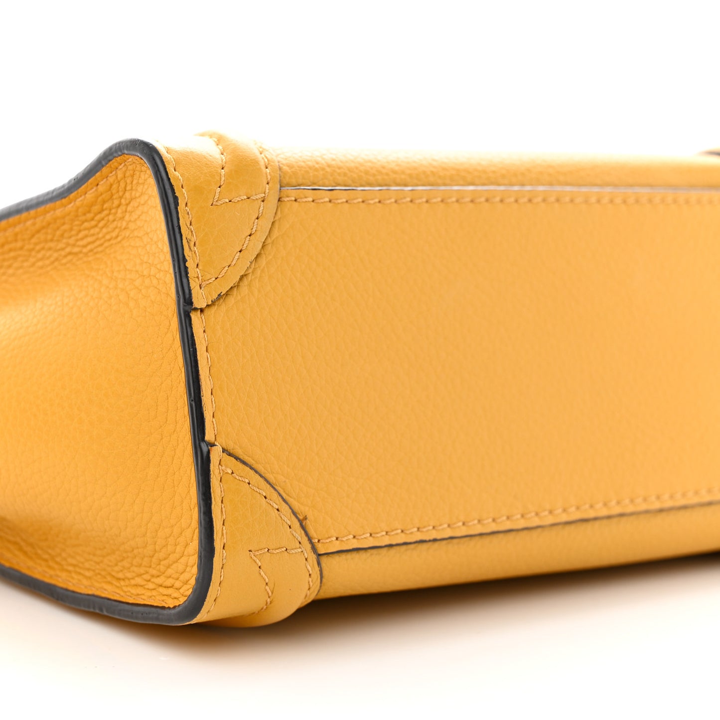 Drummed Calfskin Nano Luggage Ocre