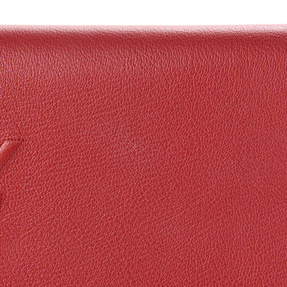 Saint Laurent Calfskin Monogram Large Belle De Jour Clutch Red 10 of 10