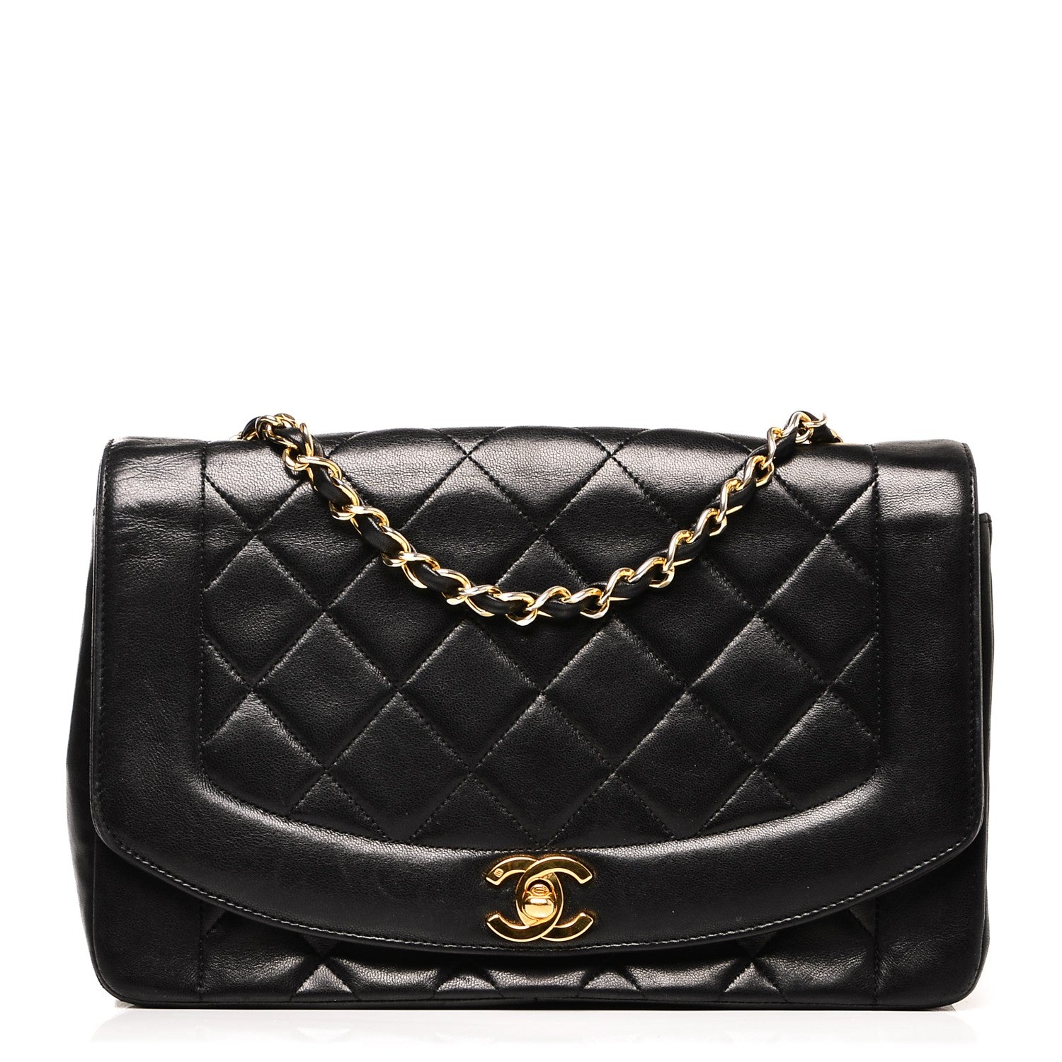 Chanel Lambskin Quilted Medium Single Flap Black 1 of 12