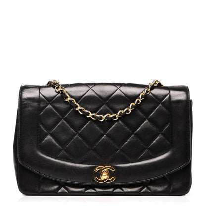 Chanel Lambskin Quilted Medium Single Flap Black 1 of 12