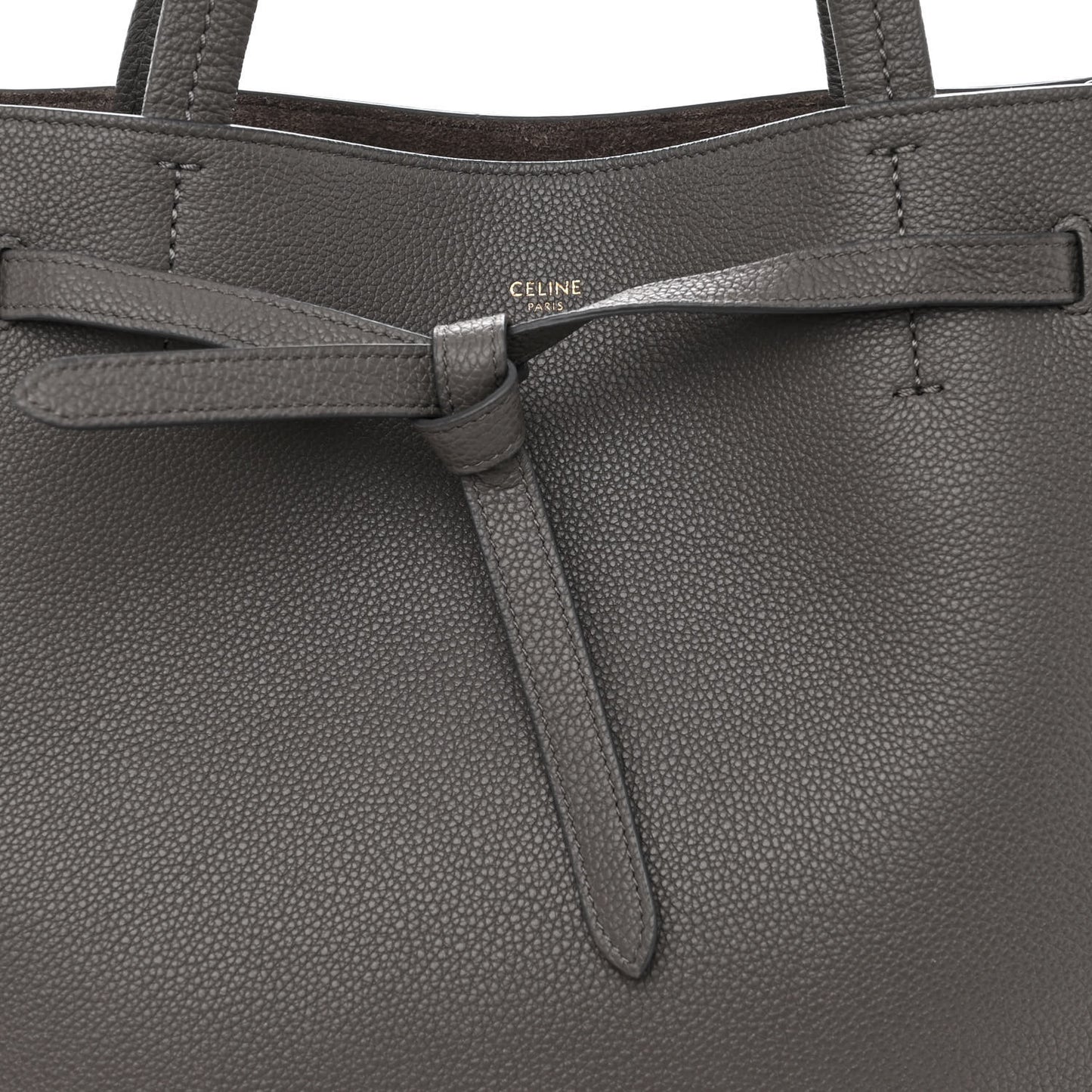 Soft Grained Calfskin Small Belt Cabas Phantom Taupe