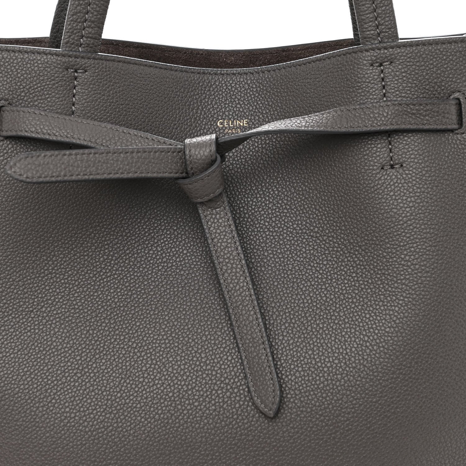 Celine Soft Grained Calfskin Small Belt Cabas Phantom Taupe 8 of 10