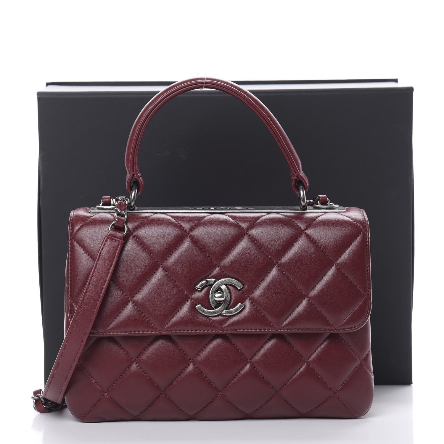 Chanel Lambskin Quilted Small Trendy CC Flap Dual Handle Bag Red 12 of 12