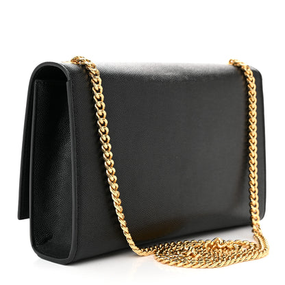 Saint Laurent SAINT LAURENT Grain De Poudre Medium Classic Monogram Kate Satchel Black 3 of 9