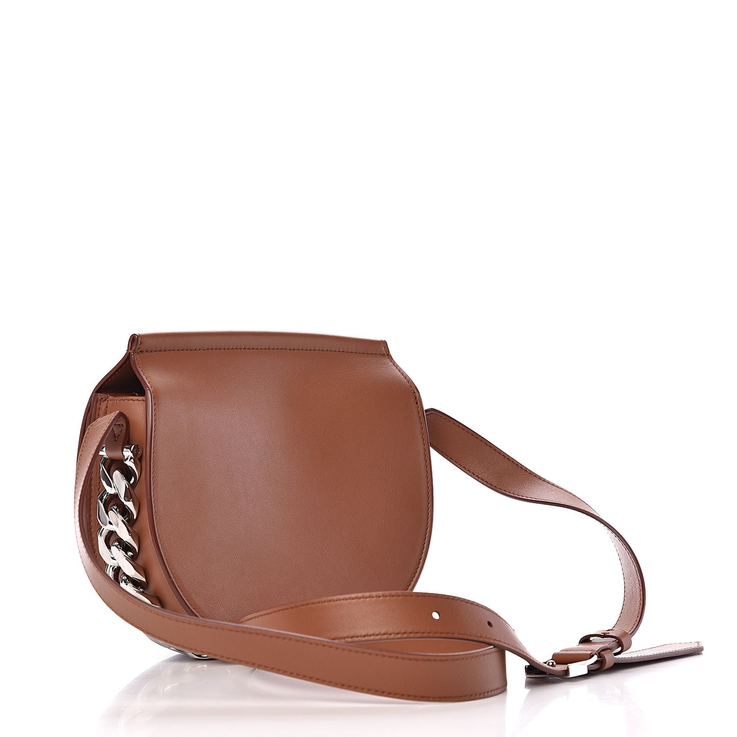 Calfskin Mini Infinity Saddle Bag Cognac