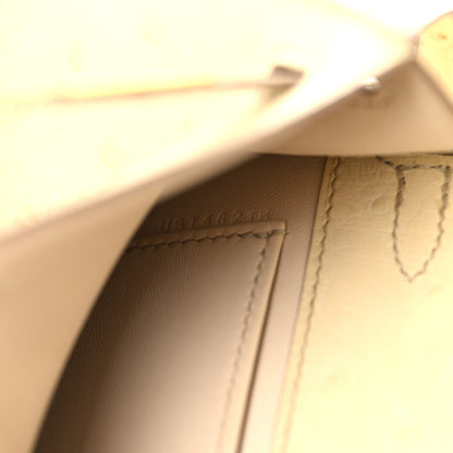 Hermes Ostrich Kelly Pochette Clutch Beton 7 of 15