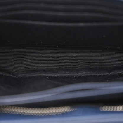 Saint Laurent Calfskin Y Quilted Monogram Toy Loulou Chain Satchel Medium Blue 5 of 12