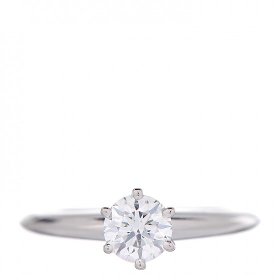 Tiffany Platinum Diamond .42ct Solitaire Engagement Ring 46 3.75 1 of 7