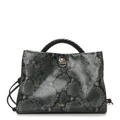 Mulberry Snakeskin Suede Iris Tote Green 1 of 10