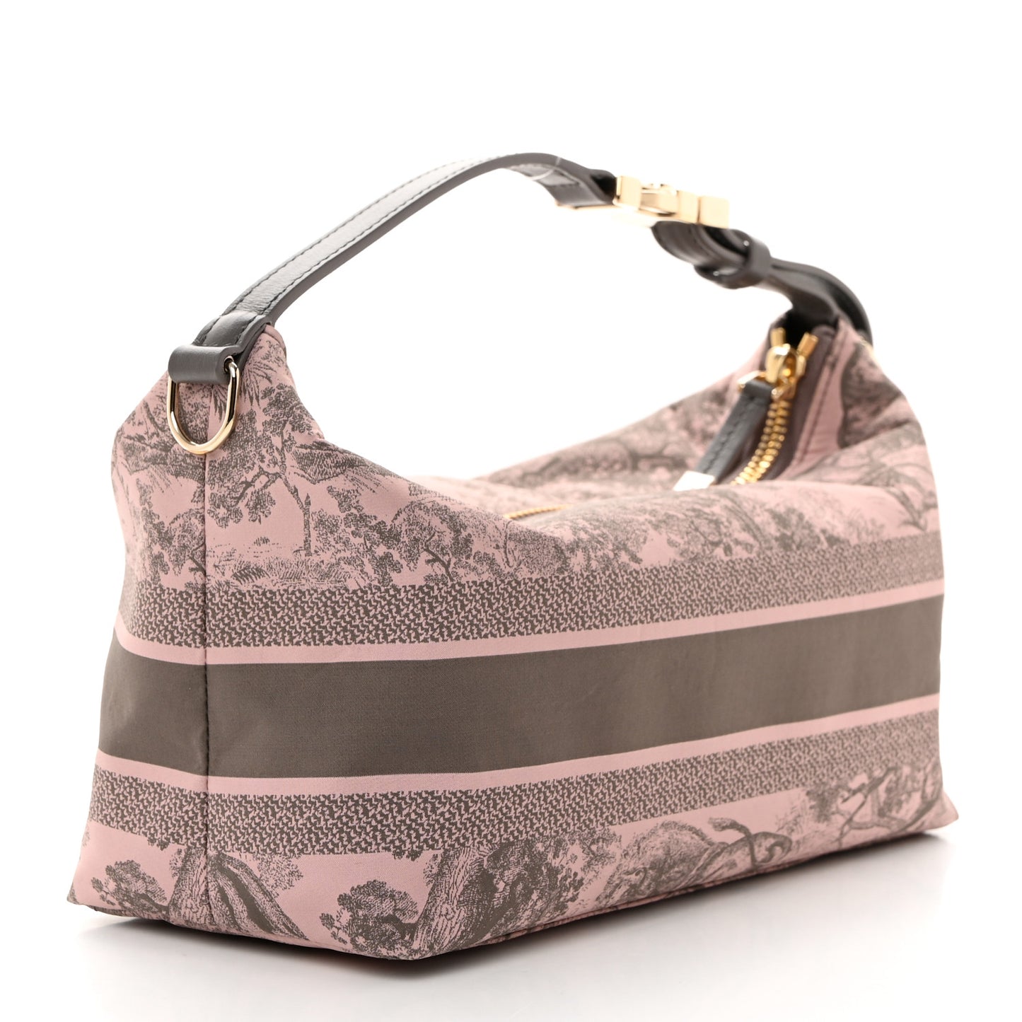 Technical Fabric Toile De Jouy DiorTravel Nomad Pouch Pink Grey
