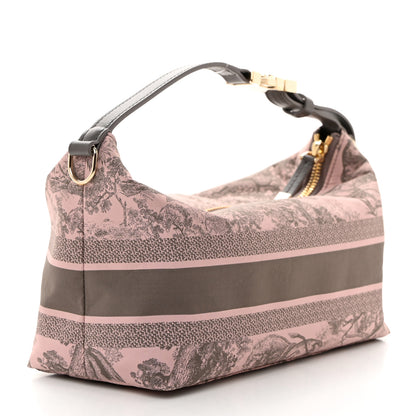 Christian Dior Technical Fabric Toile De Jouy DiorTravel Nomad Pouch Pink Grey 3 of 7