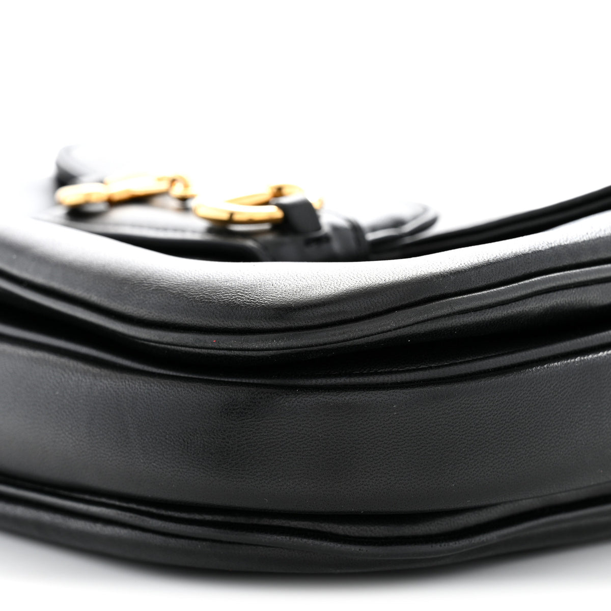 Gucci Calfskin Horsebit 1955 Aura Small Shoulder Bag Black 10 of 11