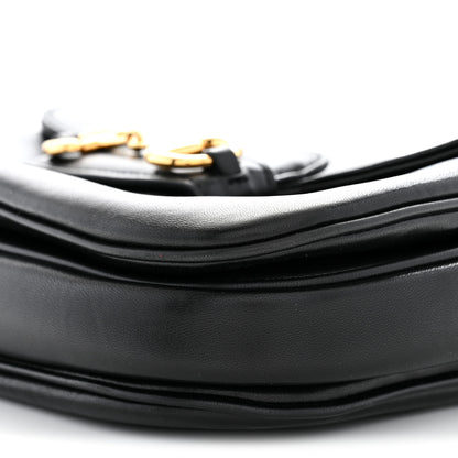 Gucci Calfskin Horsebit 1955 Aura Small Shoulder Bag Black 10 of 11