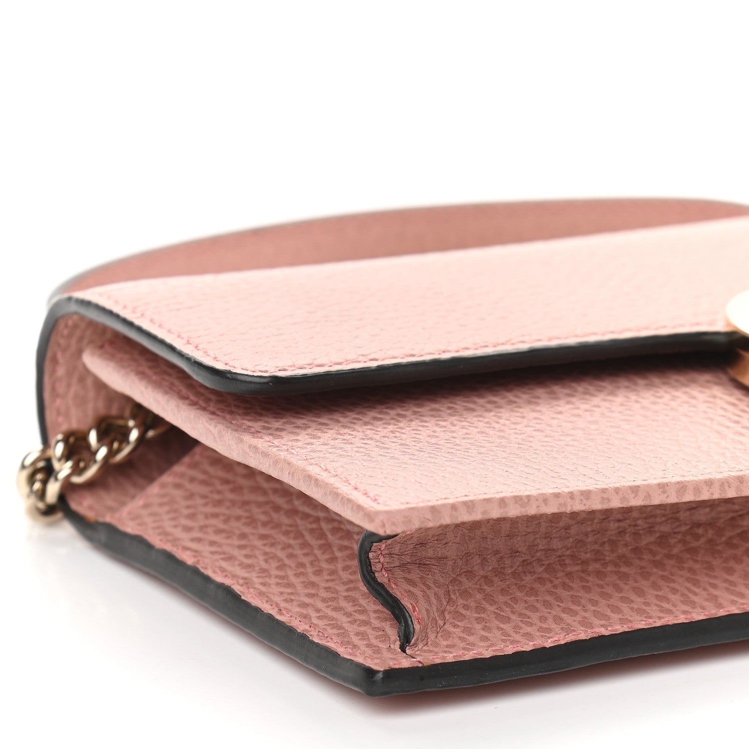 Gucci Dollar Calfskin Interlocking G Chain Wallet Soft Pink 8 of 9