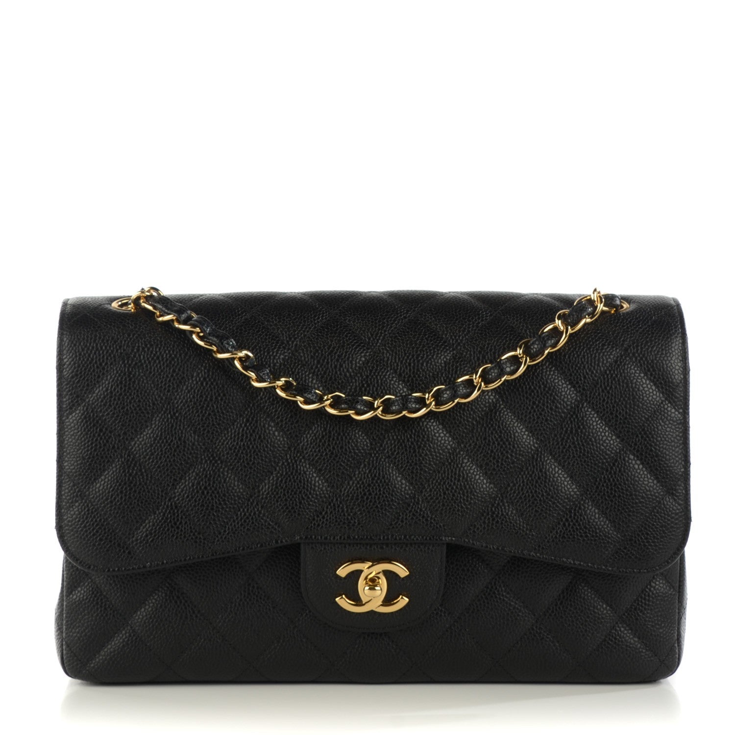 Chanel Caviar Quilted Jumbo Double Flap Black 1 of 9