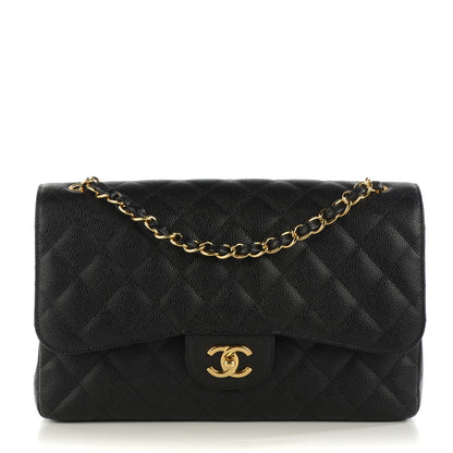 Chanel Caviar Quilted Jumbo Double Flap Black 1 of 9