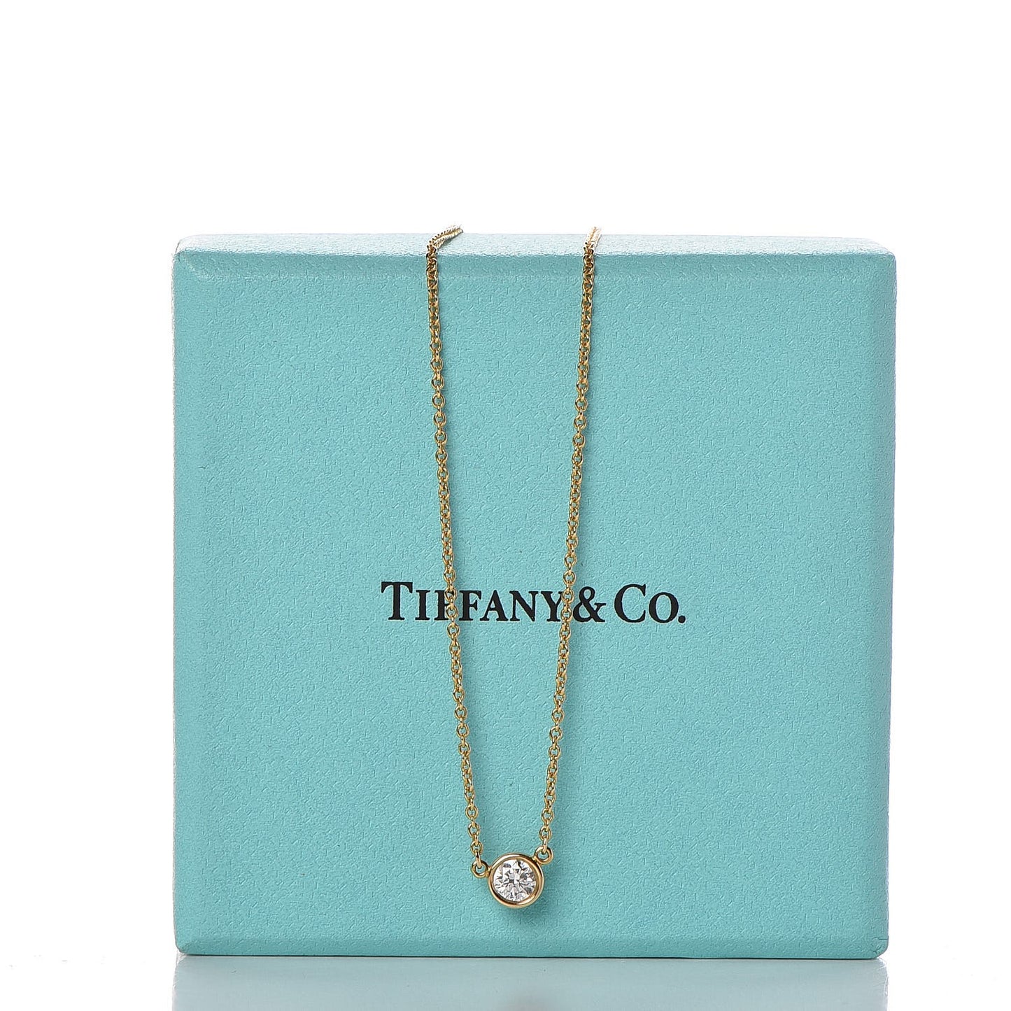 18K Yellow Gold Diamond .19ct Elsa Peretti Diamonds by the Yard Pendant Necklace
