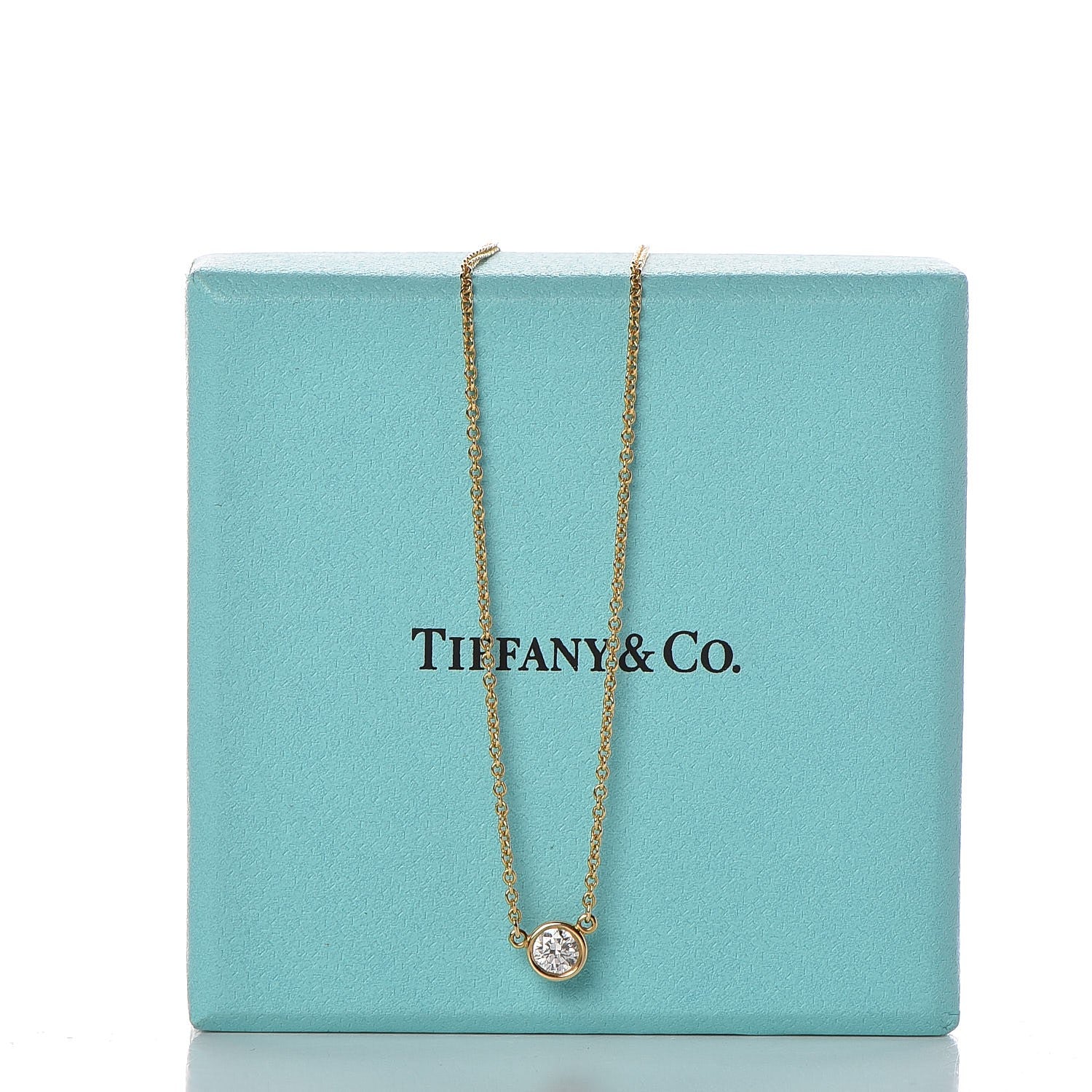 Tiffany 18K Yellow Gold Diamond .19ct Elsa Peretti Diamonds by the Yard Pendant Necklace 9 of 9