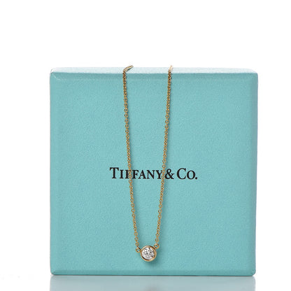 Tiffany 18K Yellow Gold Diamond .19ct Elsa Peretti Diamonds by the Yard Pendant Necklace 9 of 9