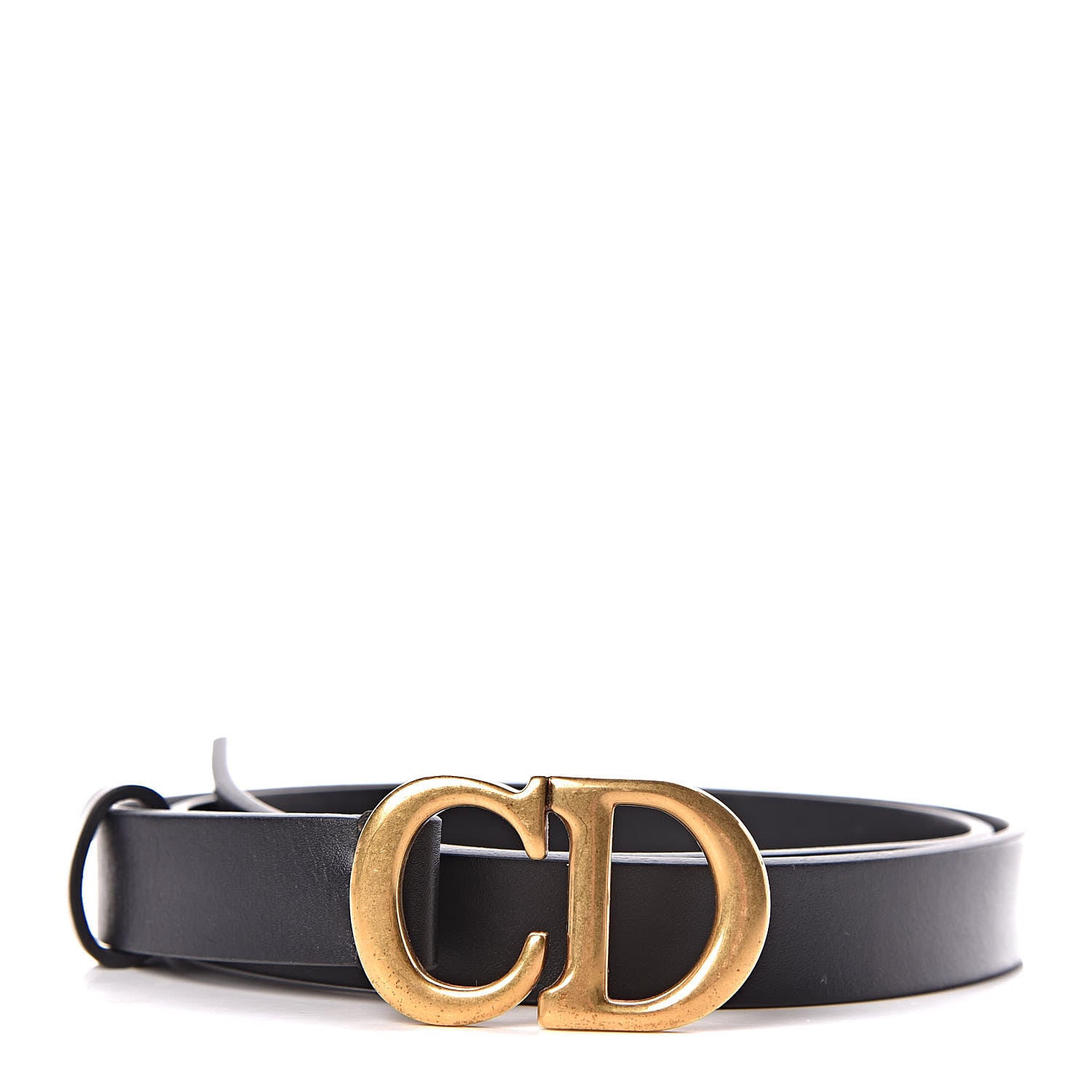 Christian Dior Calfskin Saddle Belt 75 Black 1 of 8