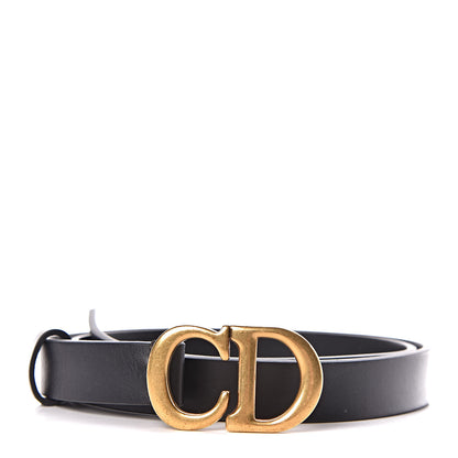 Christian Dior Calfskin Saddle Belt 75 Black 1 of 8