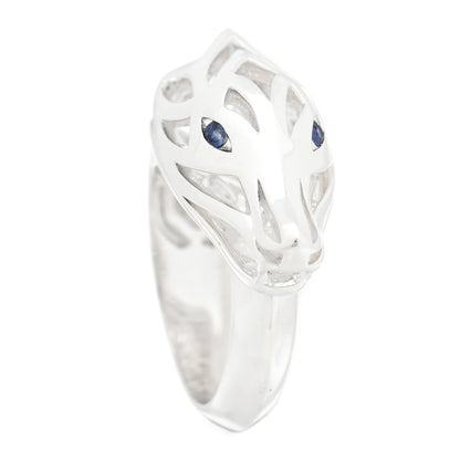 John Hardy Sterling Silver Blue Sapphire Naga Dragon Head Ring 54 7 4 of 6