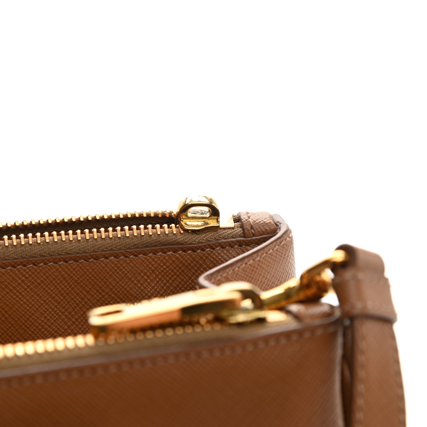 Prada Saffiano Small Galleria Double Zip Tote Caramel 10 of 10