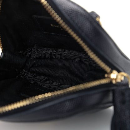 Saint Laurent Grain De Poudre Matelasse Monogram Baby Lou Camera Bag Deep Marine 4 of 4