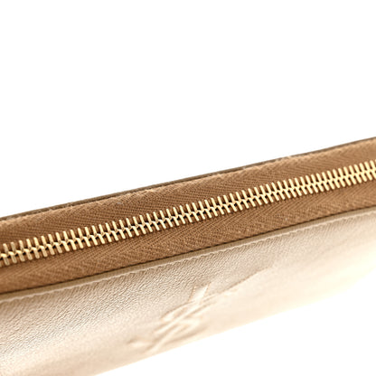 Saint Laurent Chevre Belle De Jour Zip Around Wallet Beige 8 of 8
