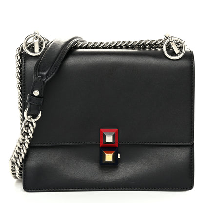 Fendi Vitello Liberty Studded Small Kan I Shoulder Bag Black Multicolor 1 of 10