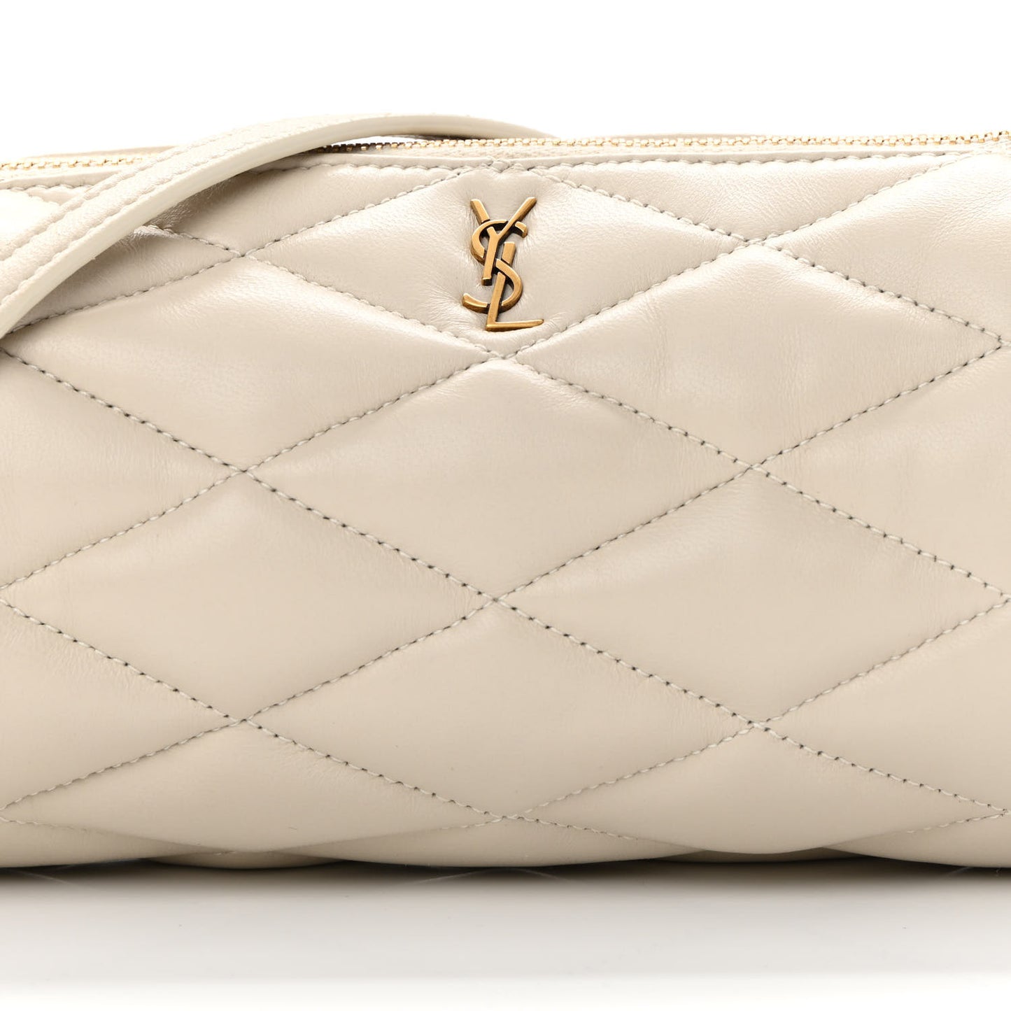 Lambskin Monogram Mini Sade Tube Bag Crema Soft