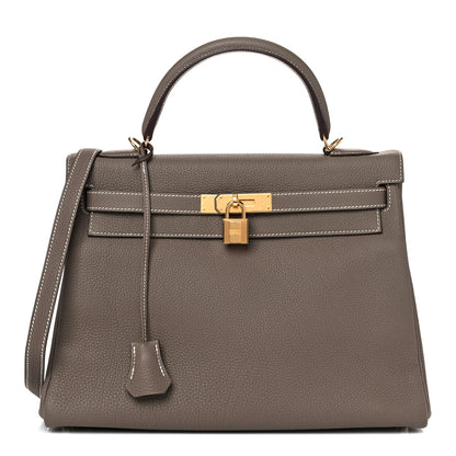 Hermes Togo Kelly Retourne 32 Etoupe 1 of 33