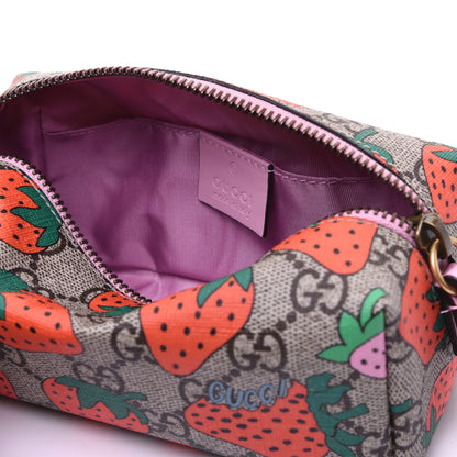 Gucci GG Supreme Monogram Strawberry Cosmetic Case 10 of 12