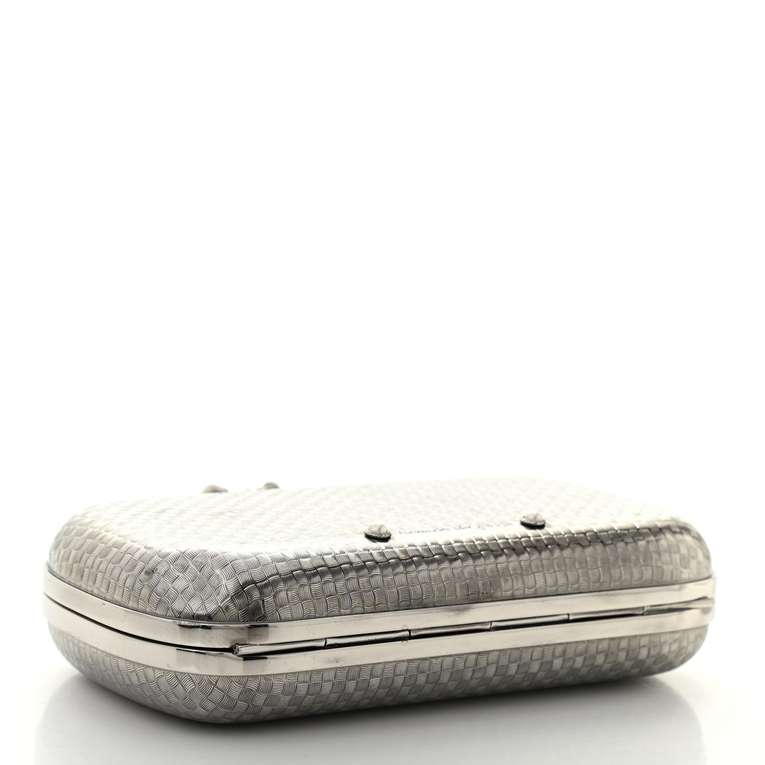 Alexander McQueen Metallic Knucklebox Clutch Silver 4 of 13