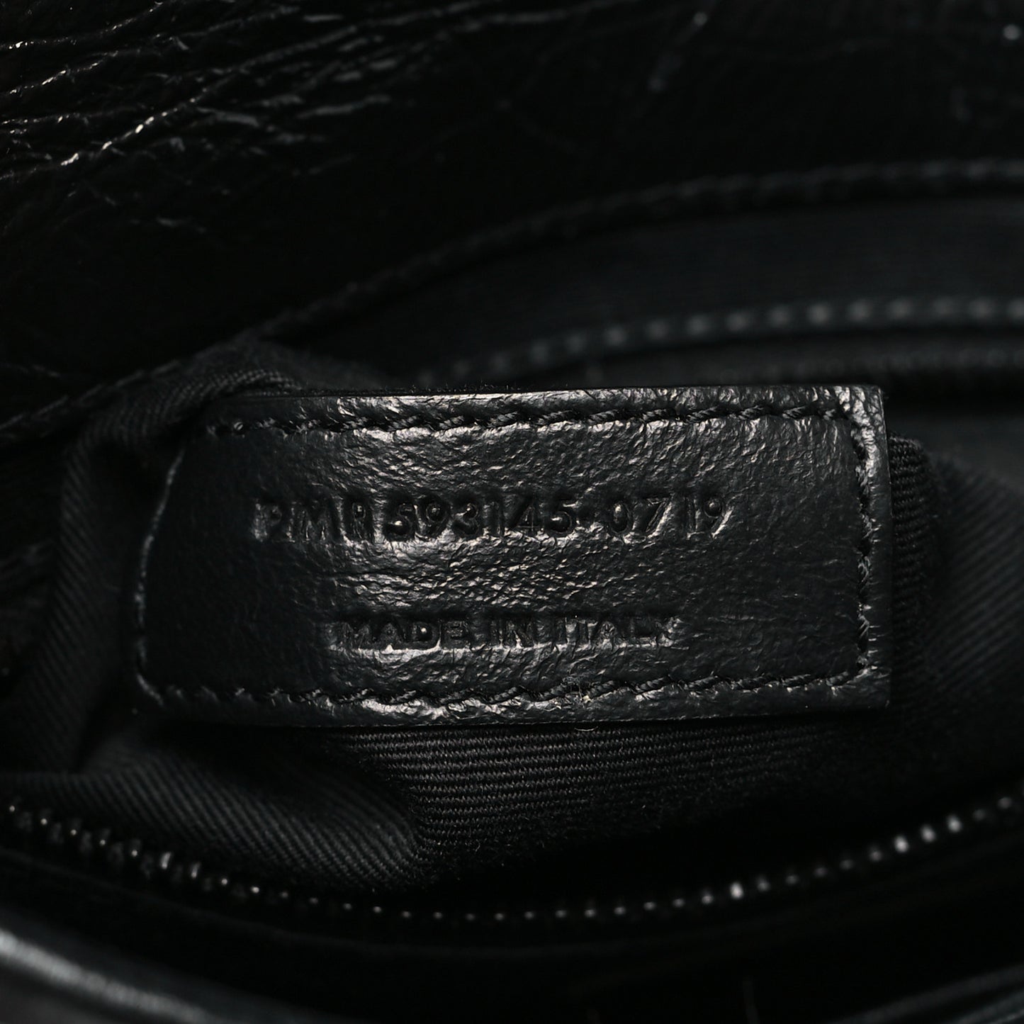 Crinkled Calfskin Matelasse Monogram Niki Chain Wallet Black